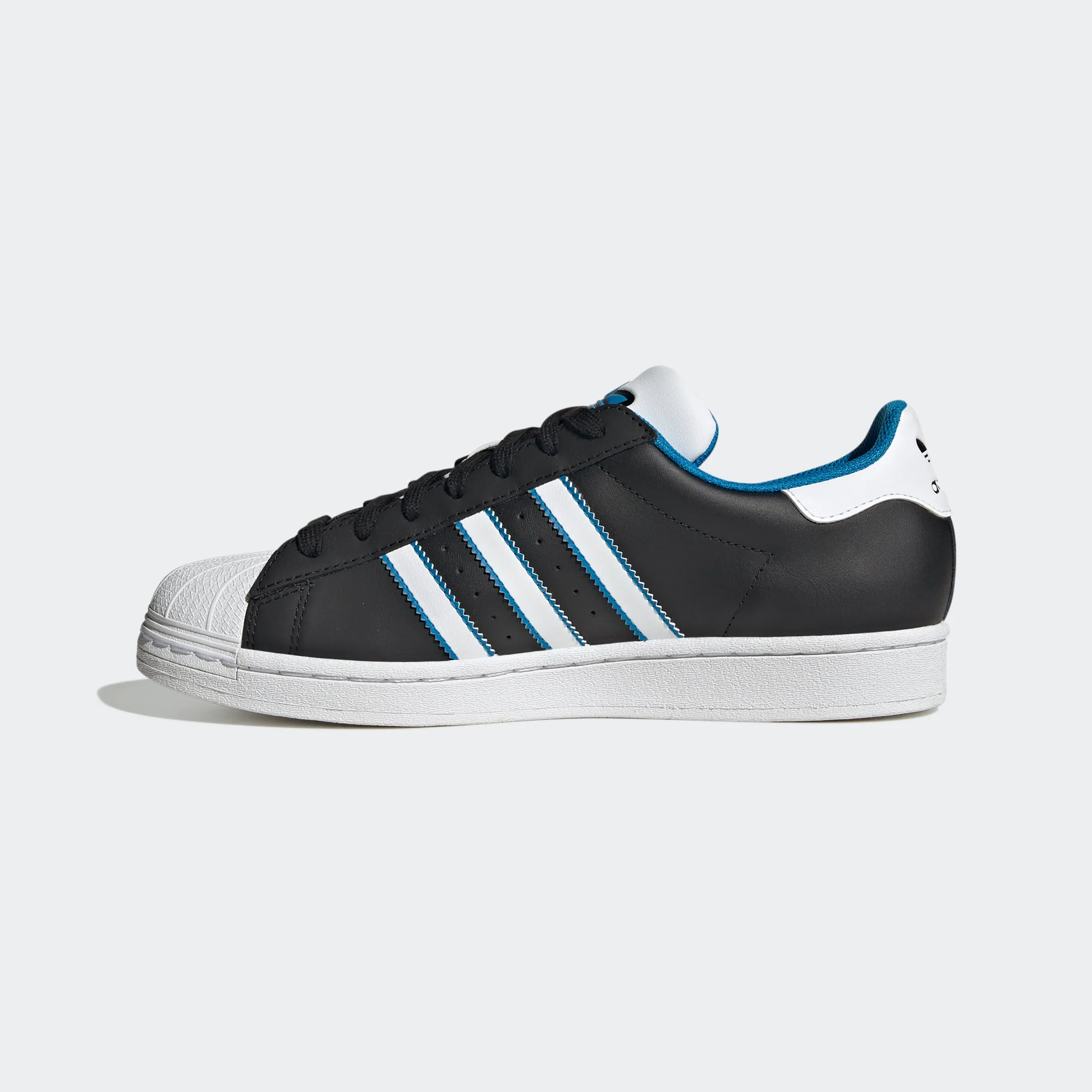 Men's adidas Originals Superstar Shoes Black/White/Blue