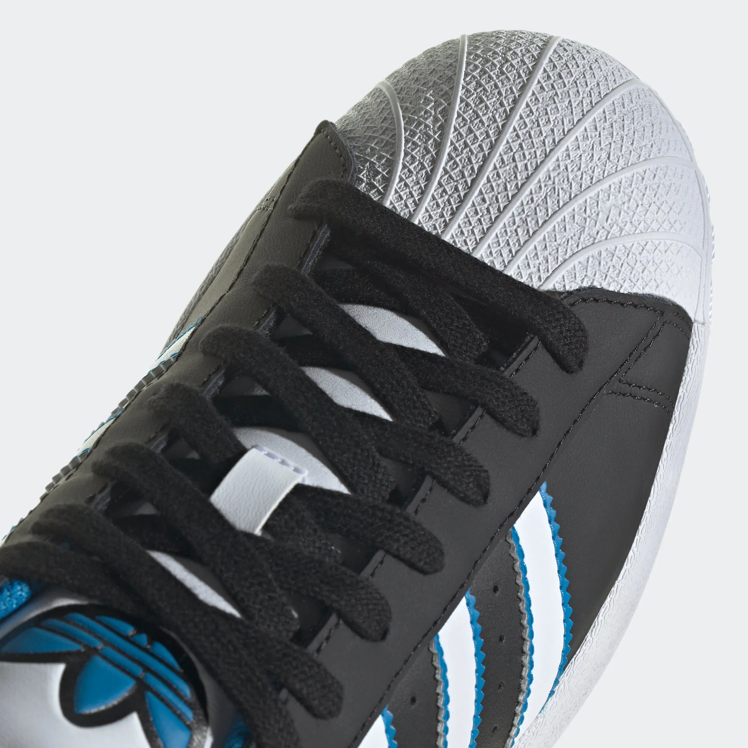 Men's adidas Originals Superstar Shoes Black/White/Blue