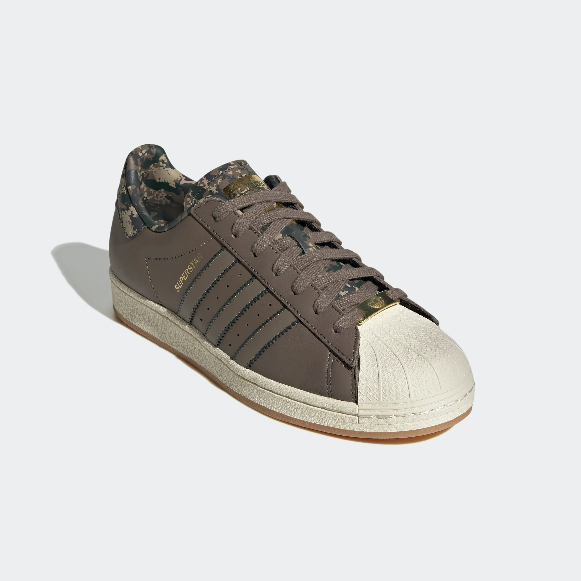 Men's adidas Originals Superstar Shoes Blanch Brown