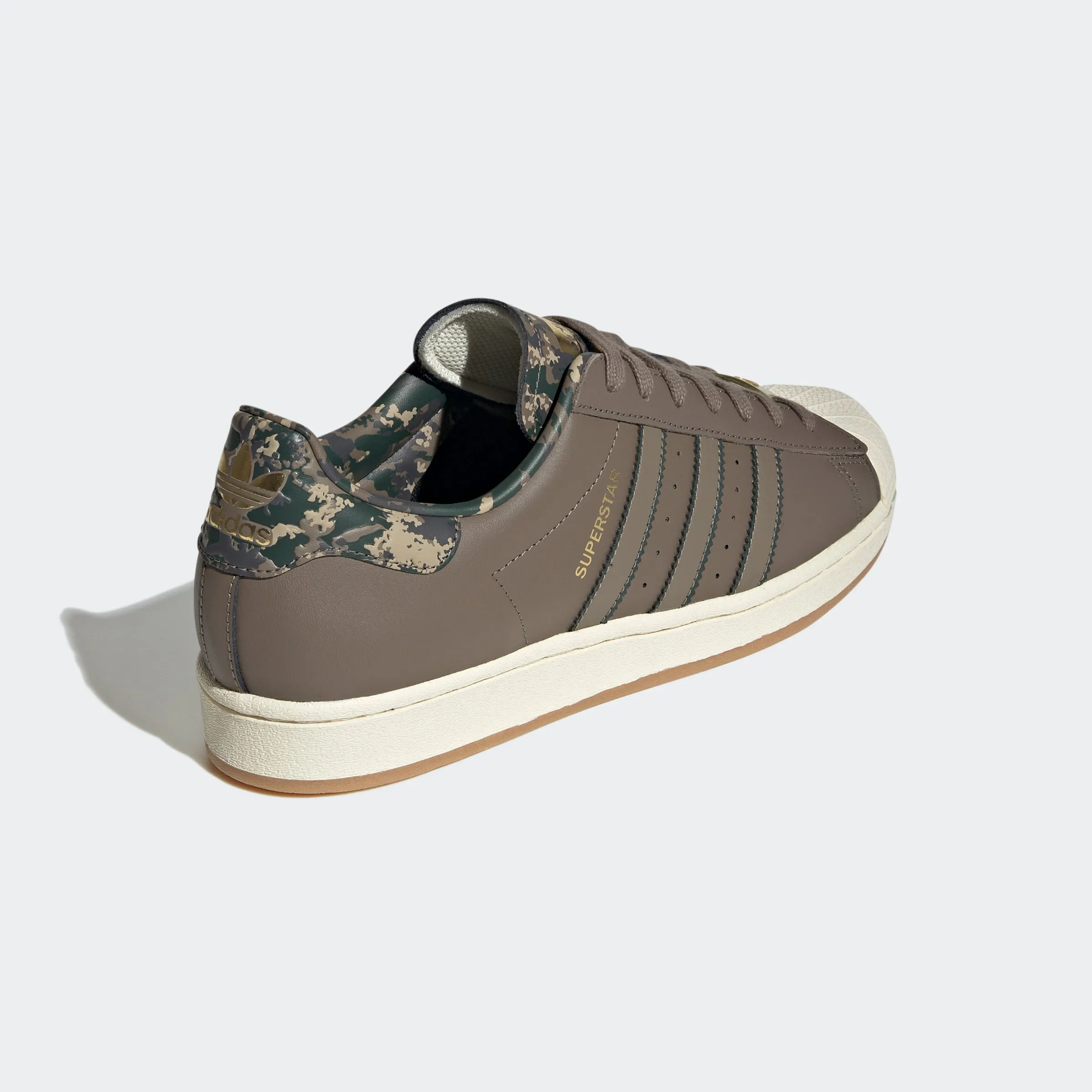 Men's adidas Originals Superstar Shoes Blanch Brown