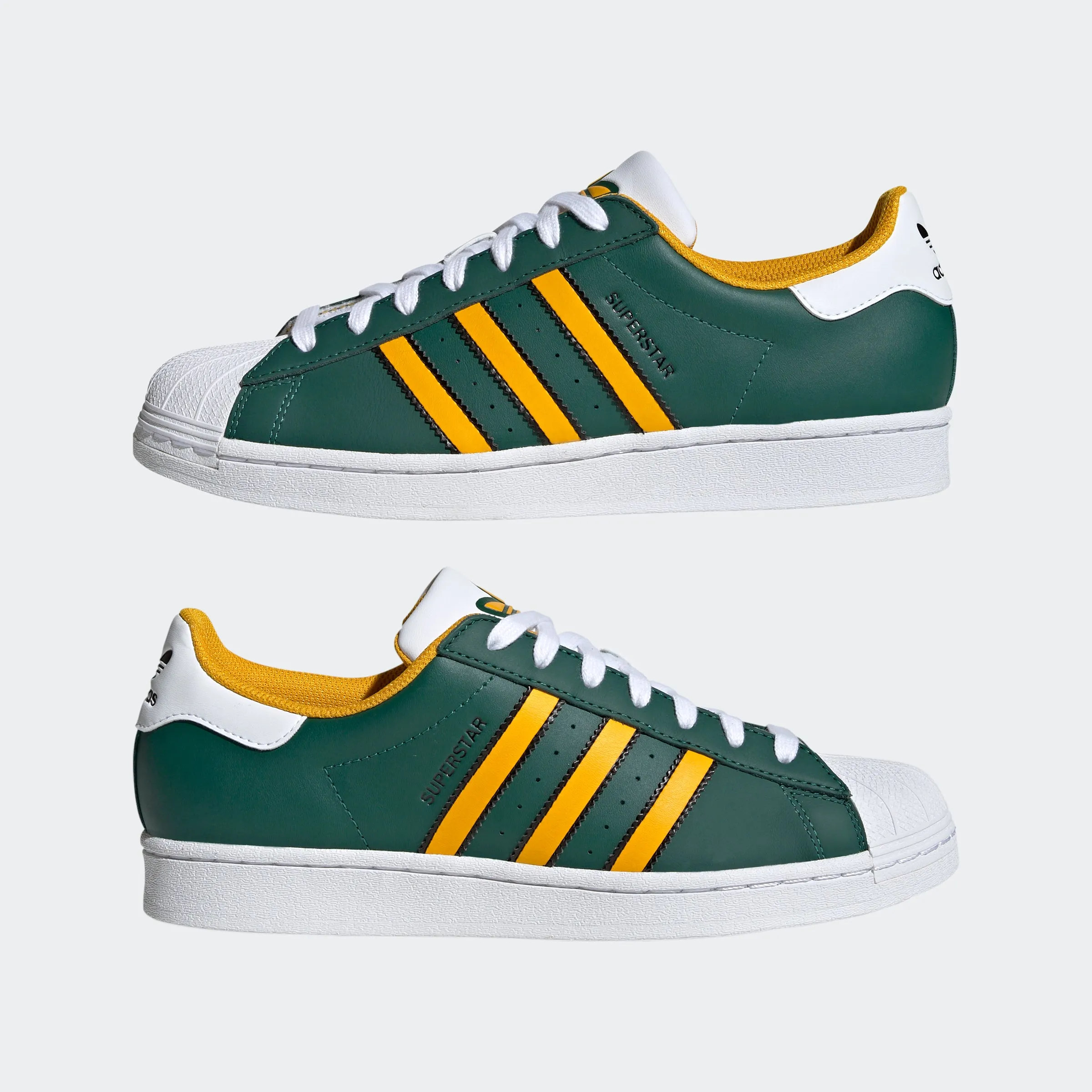 Men's adidas Originals Superstar Shoes Collegiate Green