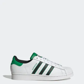 Men's adidas Originals Superstar Shoes White/Black/Green