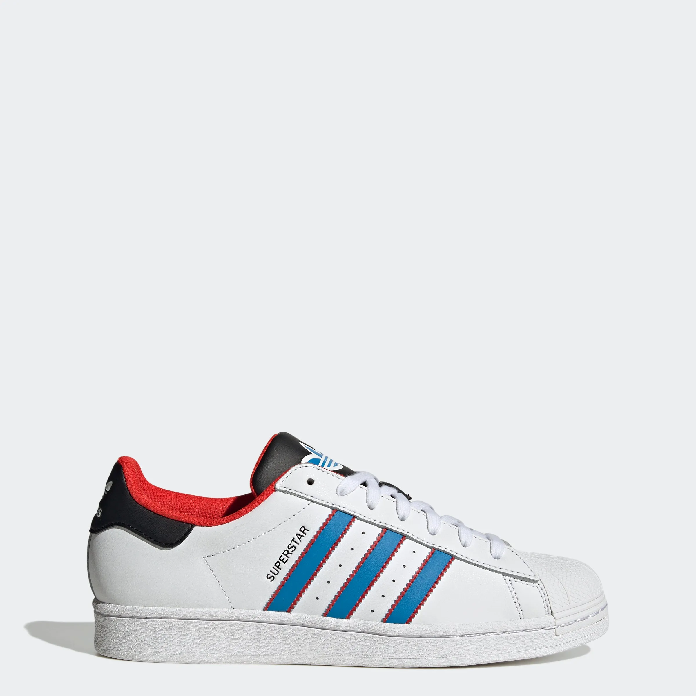 Men's adidas Originals Superstar Shoes White/Blue/Red