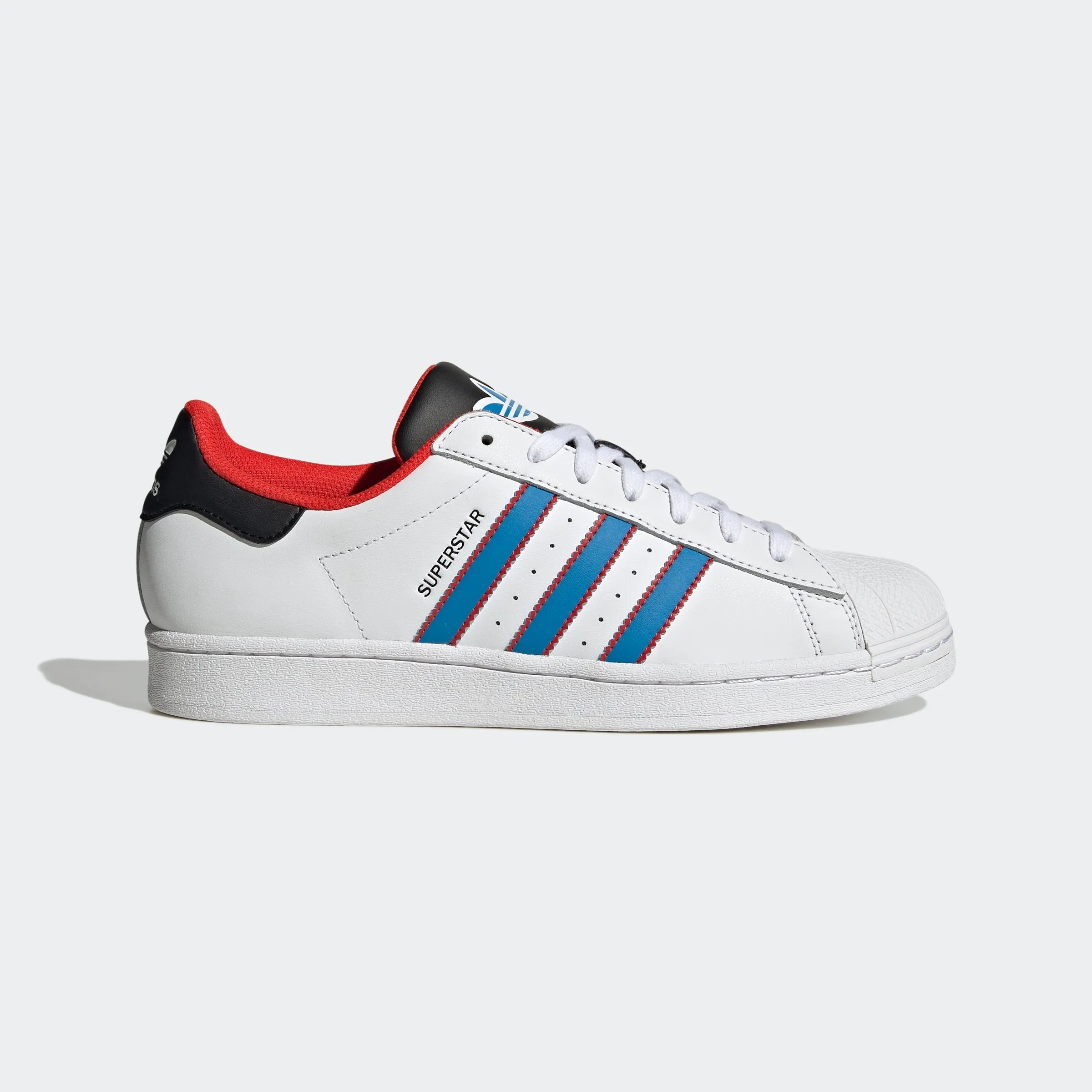 Men's adidas Originals Superstar Shoes White/Blue/Red