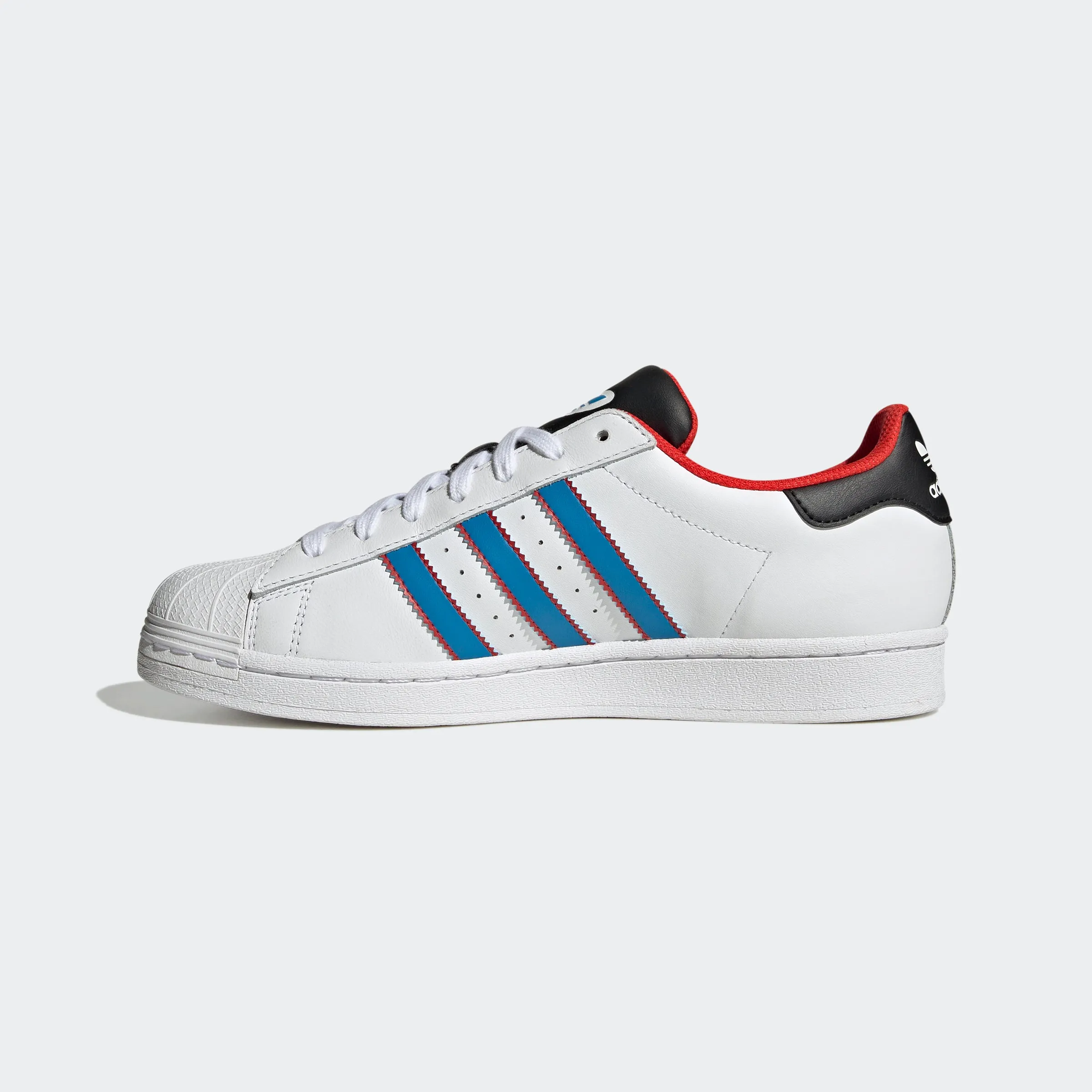 Men's adidas Originals Superstar Shoes White/Blue/Red