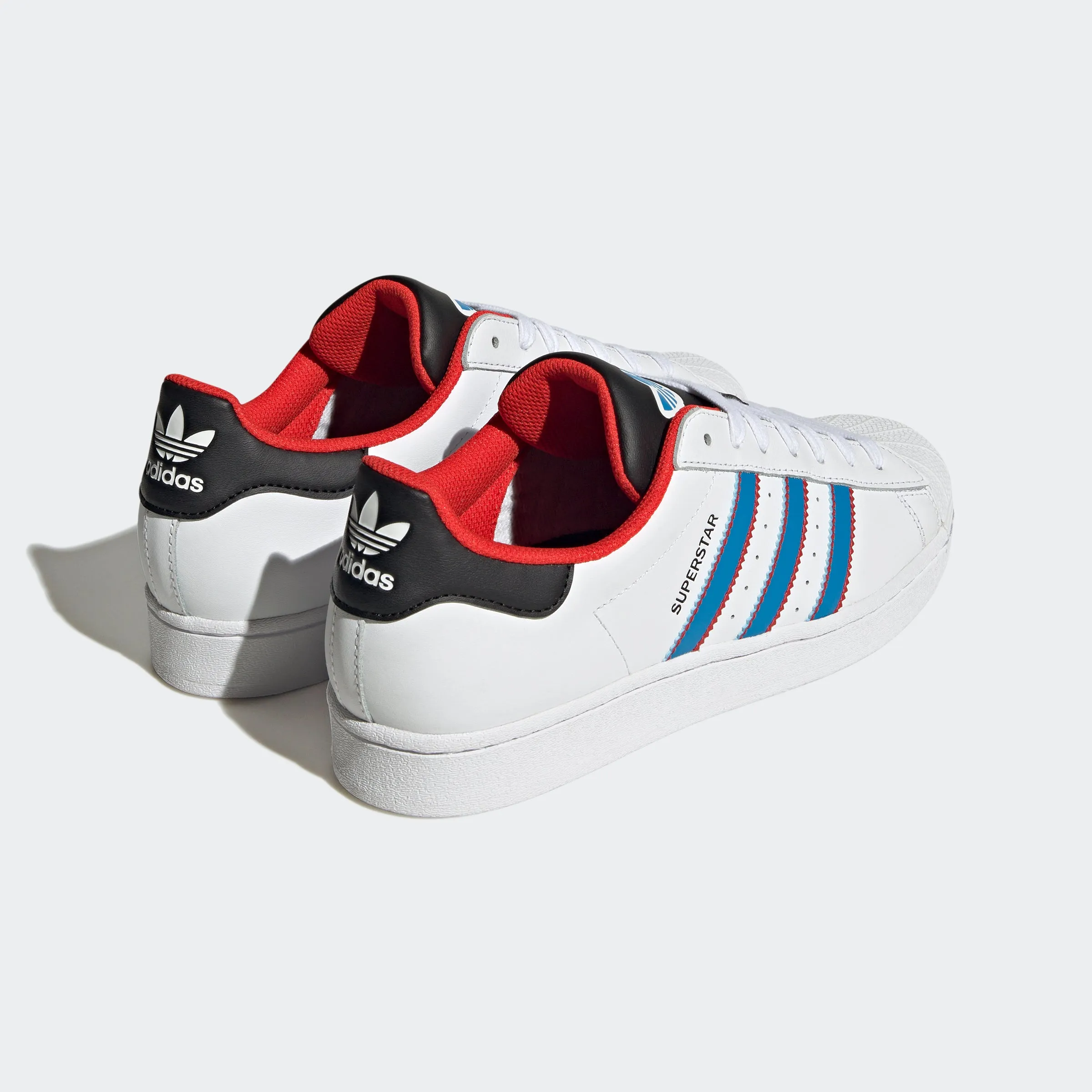 Men's adidas Originals Superstar Shoes White/Blue/Red