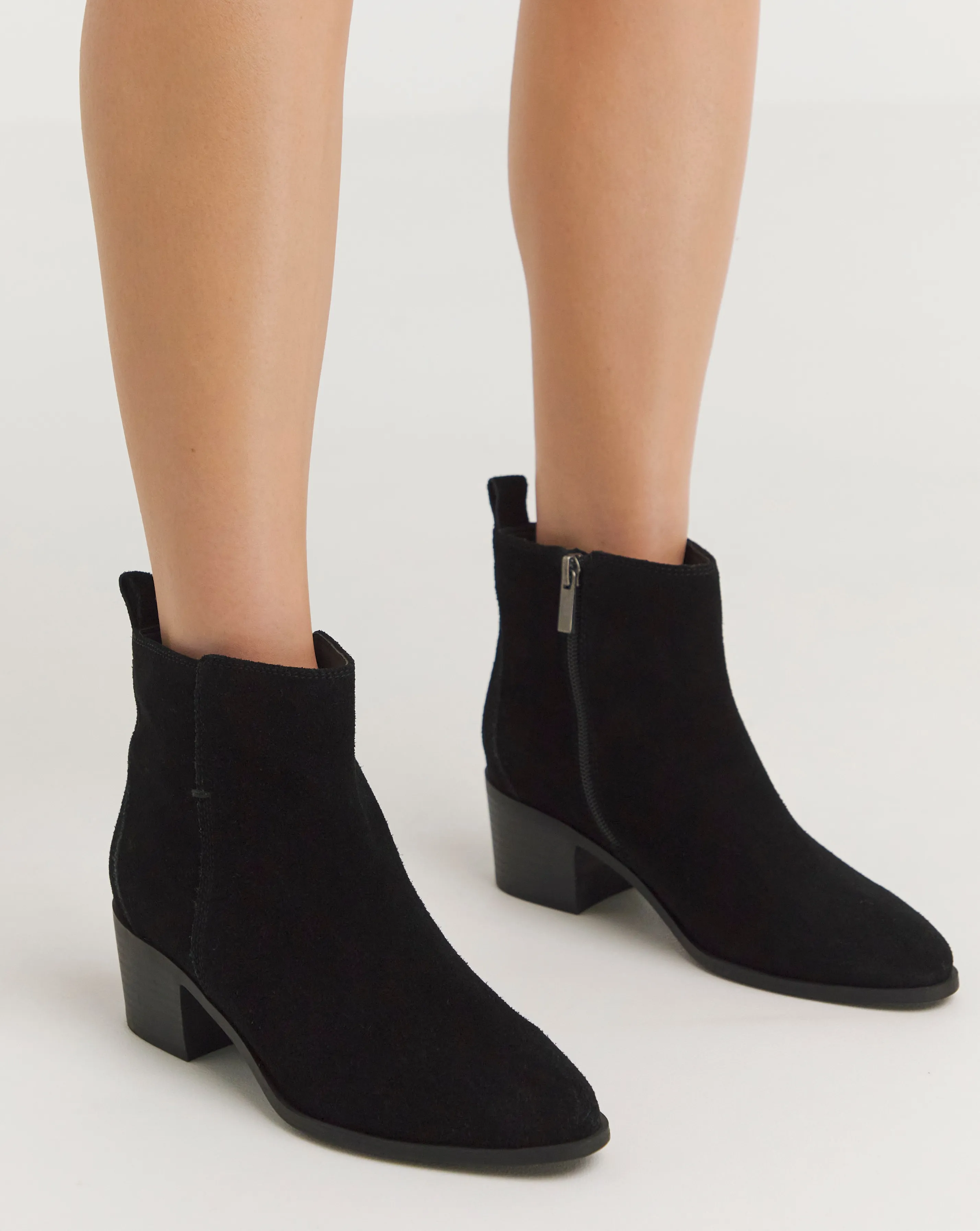 Michelle Suede Western Ankle Boot Standard D Fit | Simply Be