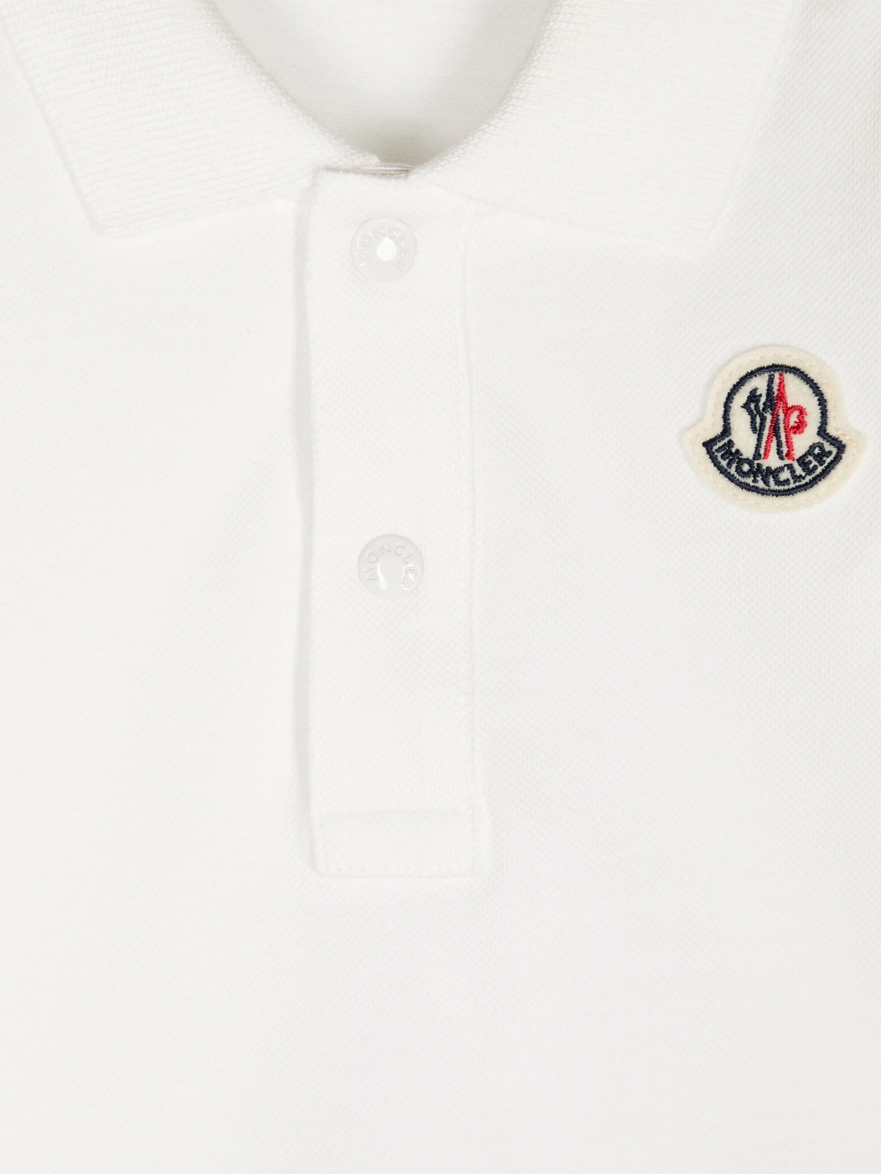 Moncler Enfant Baby Boys Long Sleeve Polo Shirt in Ivory