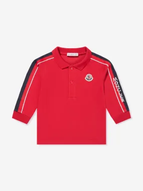 Moncler Enfant Baby Boys Long Sleeve Polo Shirt in Red