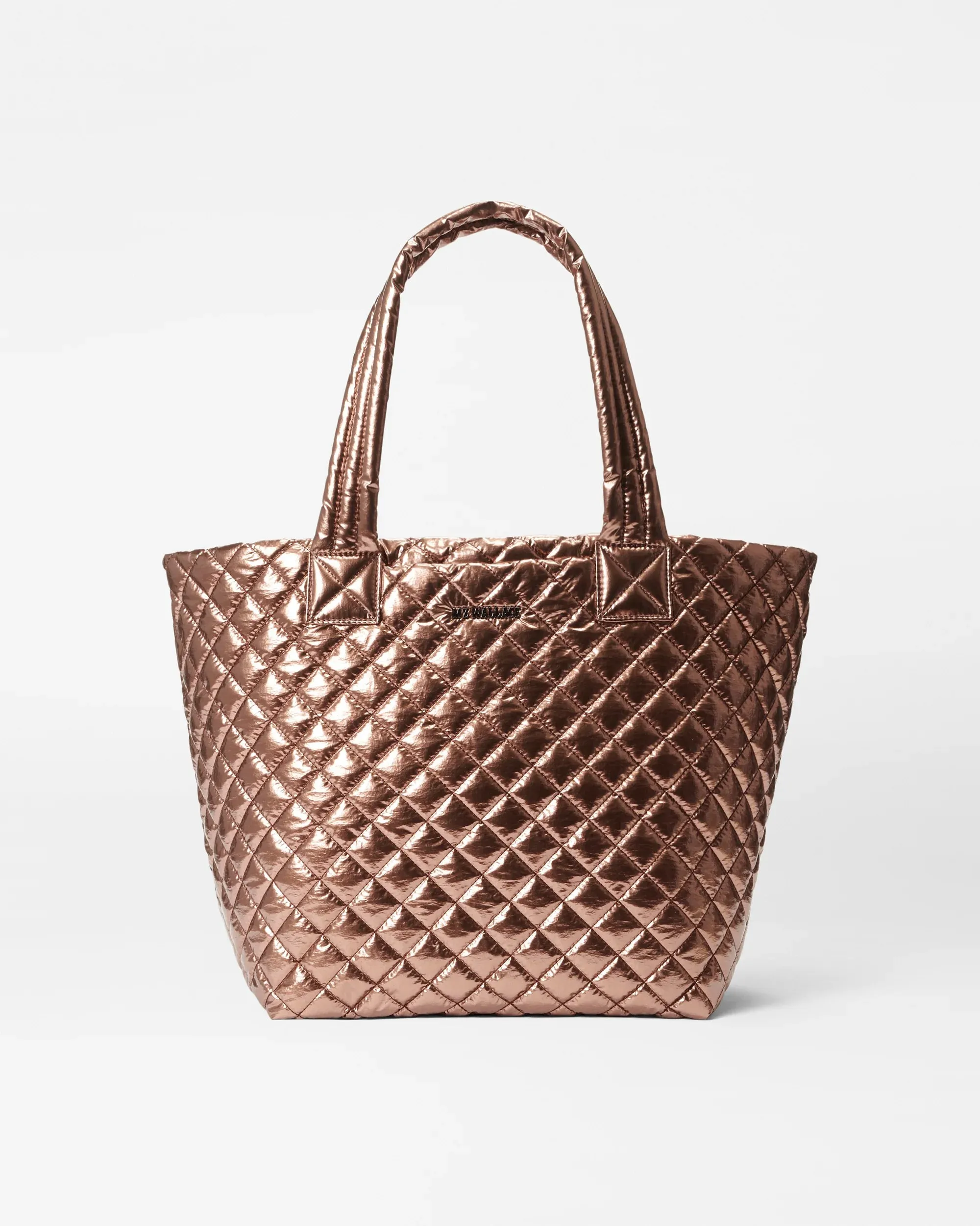 MZ Wallace    Medium Deluxe Metro Quilted Tote Copper Metallic Lacquer