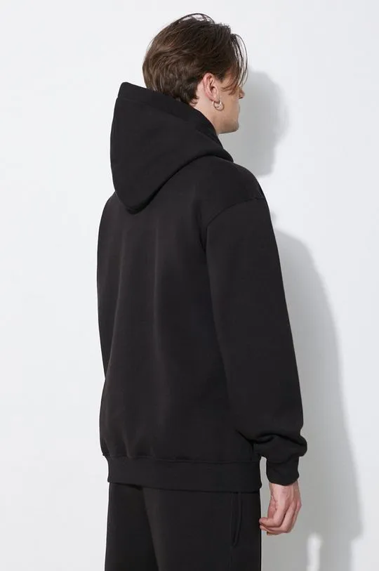 Neil Barrett sweatshirt Easy Drop Shoulder Double Bolts Hoodie men's black color hooded smooth MY72212R-Y514-001N