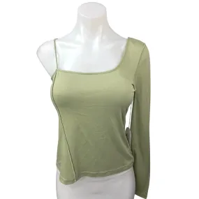 NEW Song of Style Green One Shoulder Patchwork Pullover Casual Blouse Top Size S