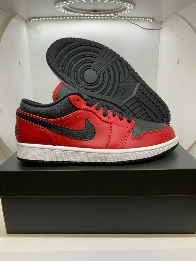 Nike Air Jordan 1 Low Black/Red "Reverse Bred" (553558-6...