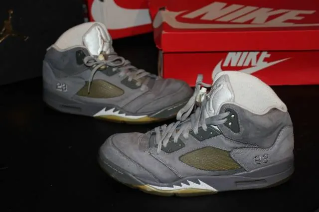 Nike Air Jordan 5 V Retro Wolf Grey White 136027-005 Men...