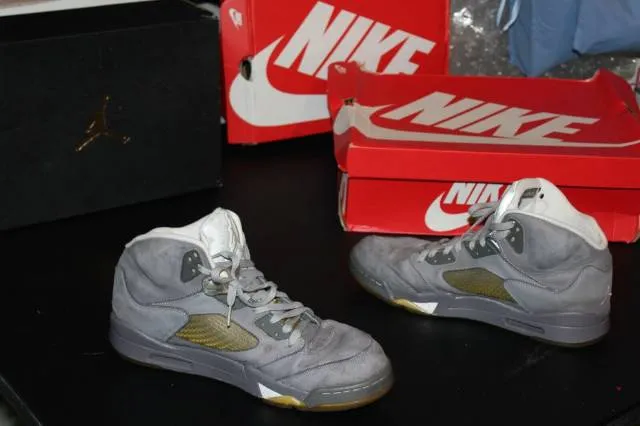 Nike Air Jordan 5 V Retro Wolf Grey White 136027-005 Men...