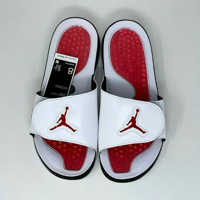 Nike Air Jordan Hydro V 5 Retro Slide Fire Red Men's Siz...