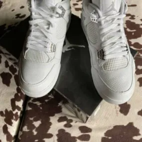 Nike Air Jordan Retro 4 Pure Money 2006 IV White Met Sil...