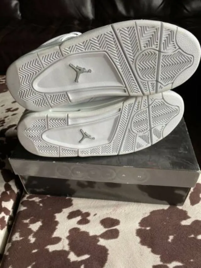 Nike Air Jordan Retro 4 Pure Money 2006 IV White Met Sil...