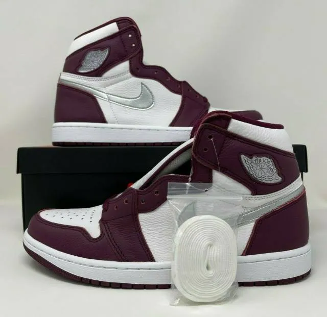 Nike Air Jordan Retro I 1 High OG Bordeaux 2021 Purple M...