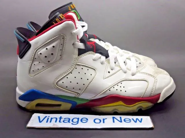 Nike Air Jordan VI 6 Olympic Beijing Retro GS 2008 sz 5.5Y