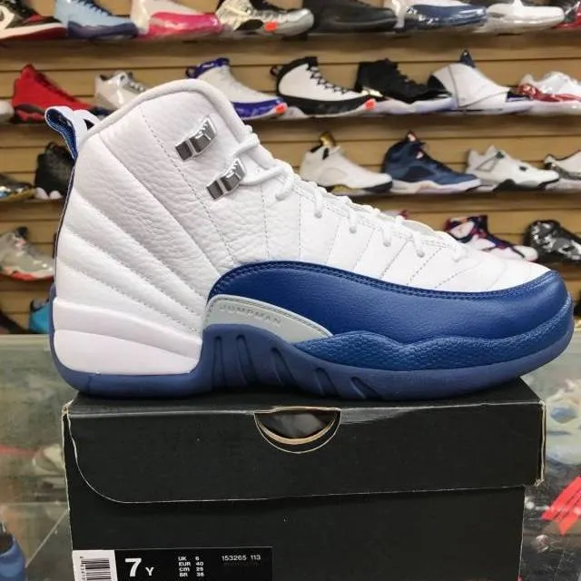 Nike Air Jordan XII 12 Retro BG GS "FRENCH BLUE"153265-1...