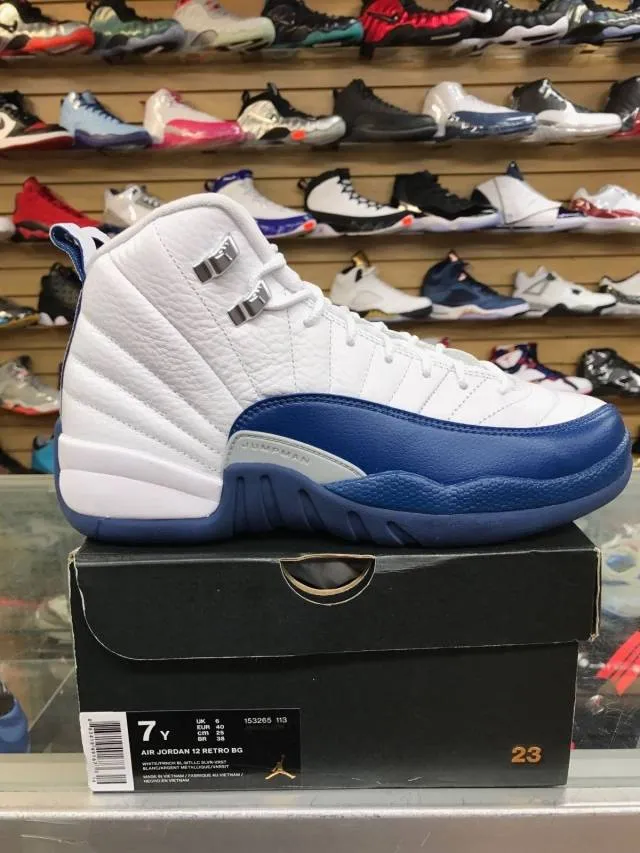 Nike Air Jordan XII 12 Retro BG GS "FRENCH BLUE"153265-1...