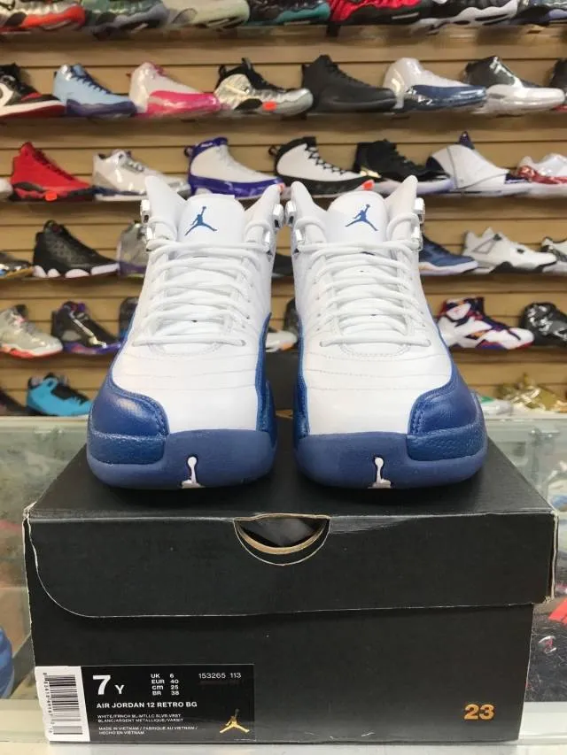 Nike Air Jordan XII 12 Retro BG GS "FRENCH BLUE"153265-1...