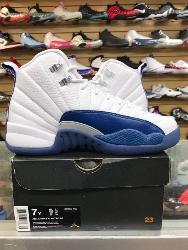 Nike Air Jordan XII 12 Retro BG GS "FRENCH BLUE"153265-1...