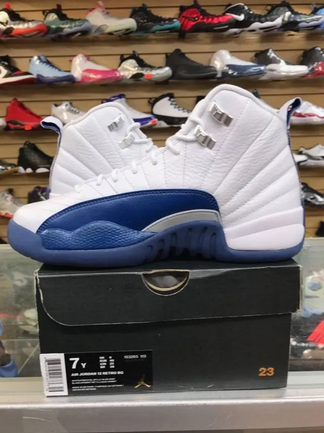 Nike Air Jordan XII 12 Retro BG GS "FRENCH BLUE"153265-1...