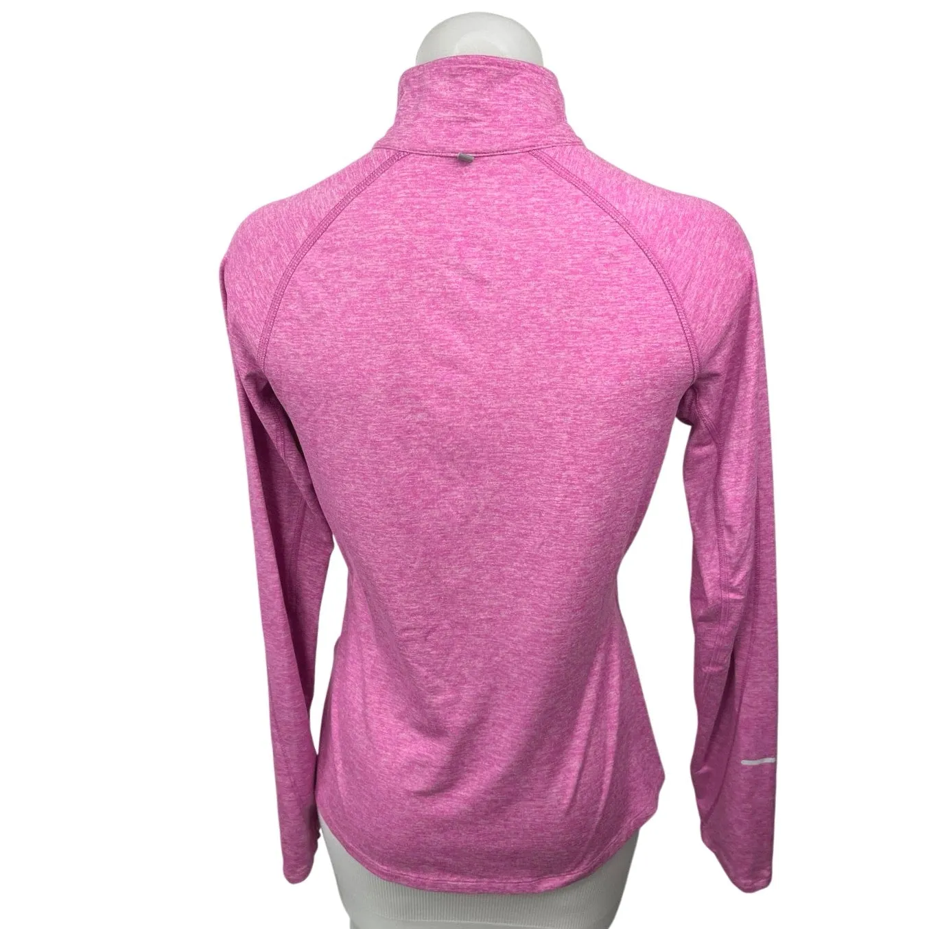 Nike Dri-Fit Womens Pink 1/4 Zip Long Sleeve Pullover Athletic Sweatshirt Top S