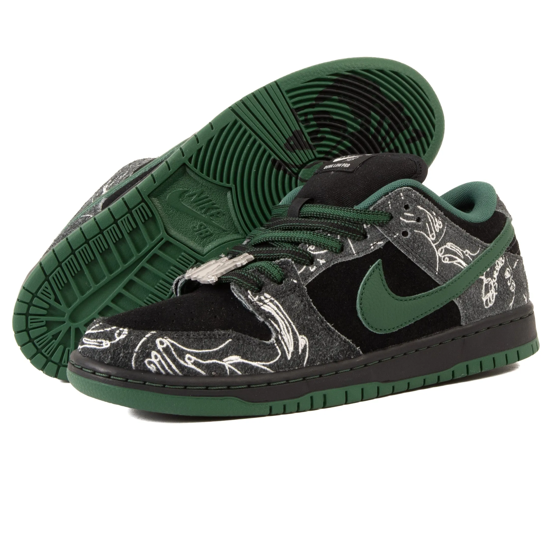 Nike SB - Dunk Low Pro (Black/Gorge Green-Summit White)