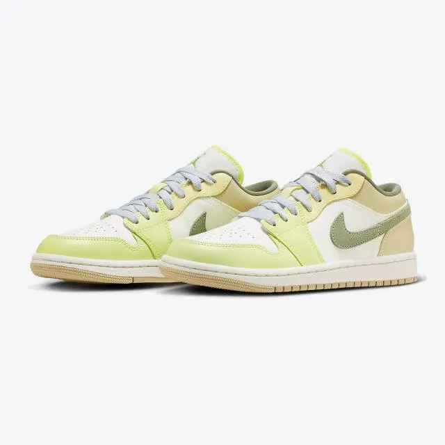 Nike Women's Air Jordan 1 Low (Sail Pale Citron/ Sail Wh...