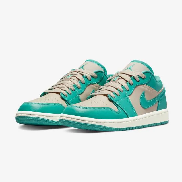 Nike Women's Air Jordan 1 Low (Tropical Teal Sandy Beige...