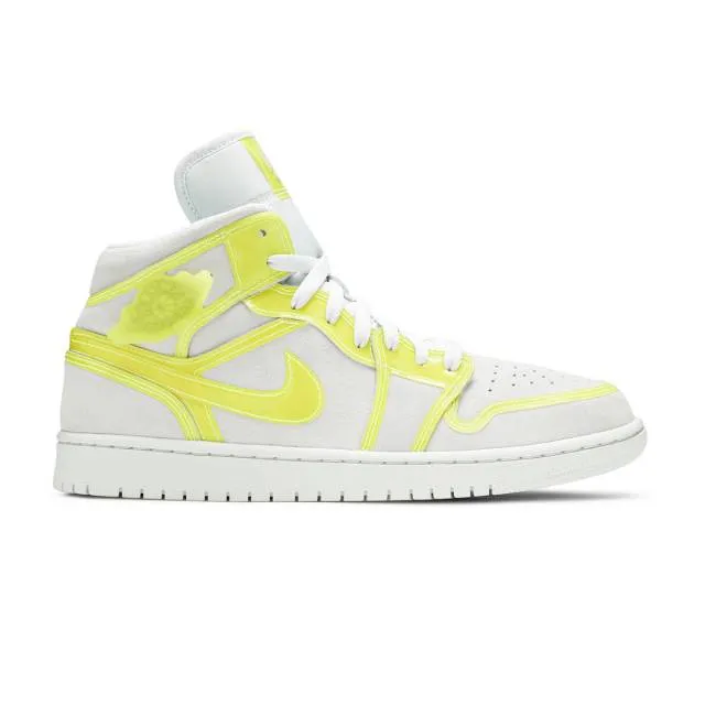 Nike Women's Air Jordan 1 Mid LX (Off White Grey/ Opti Y...