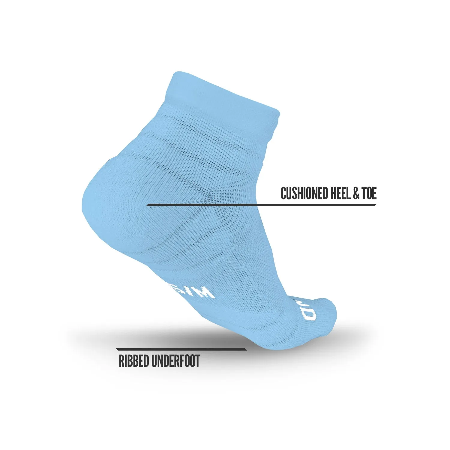 NXTRND Quarter Socks Columbia Blue 3-Pairs