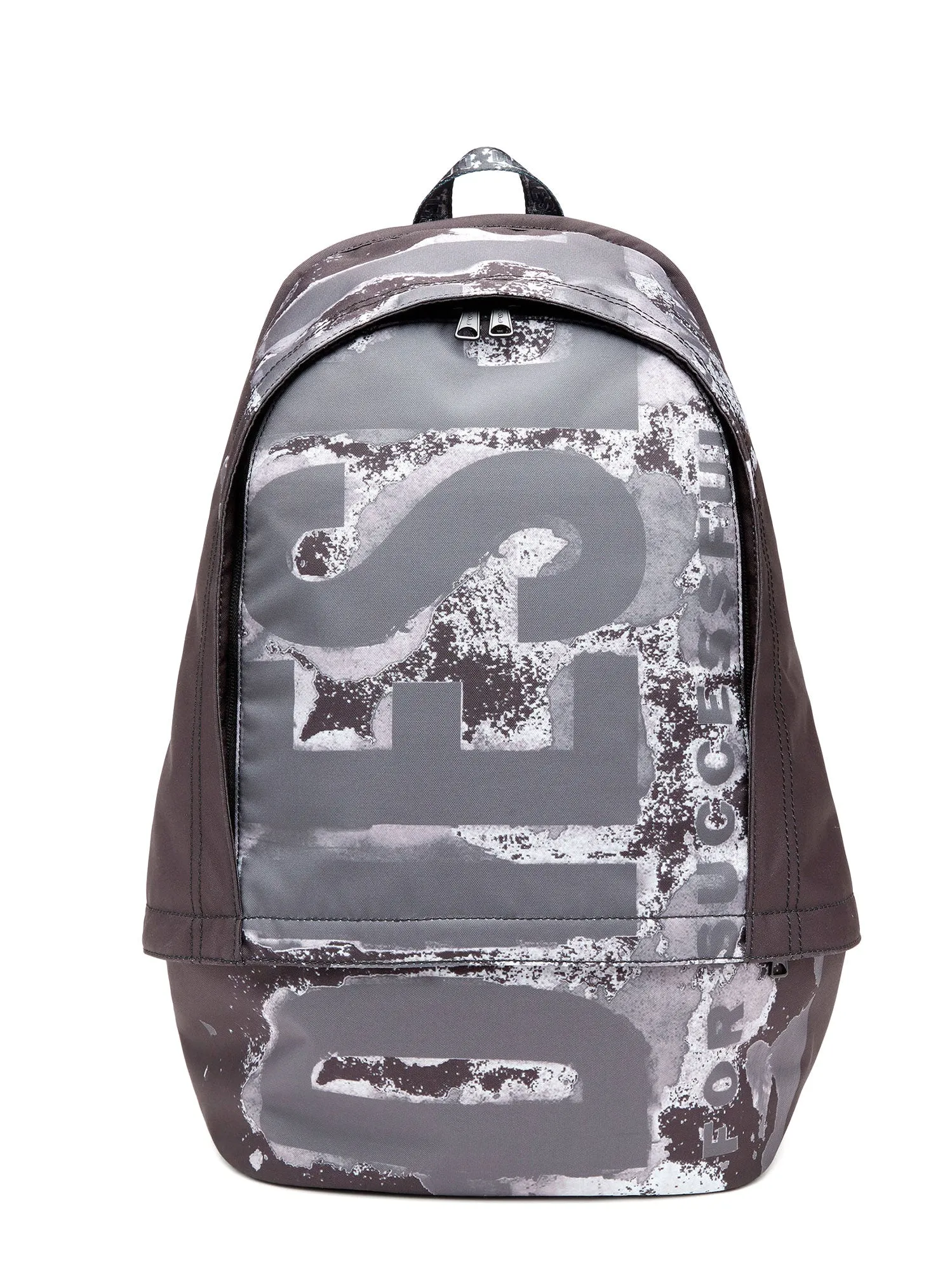 Nylon backpack with logo print