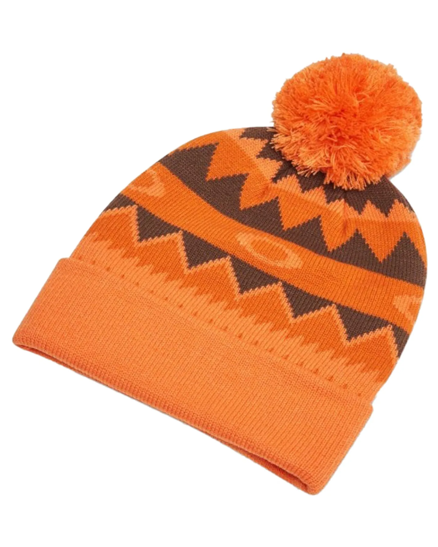 Oakley Nordic Beanie - Orange Norway Pattern | Shop Headwear at Trojan Wake Ski Snow & Snow Skiers Warehouse