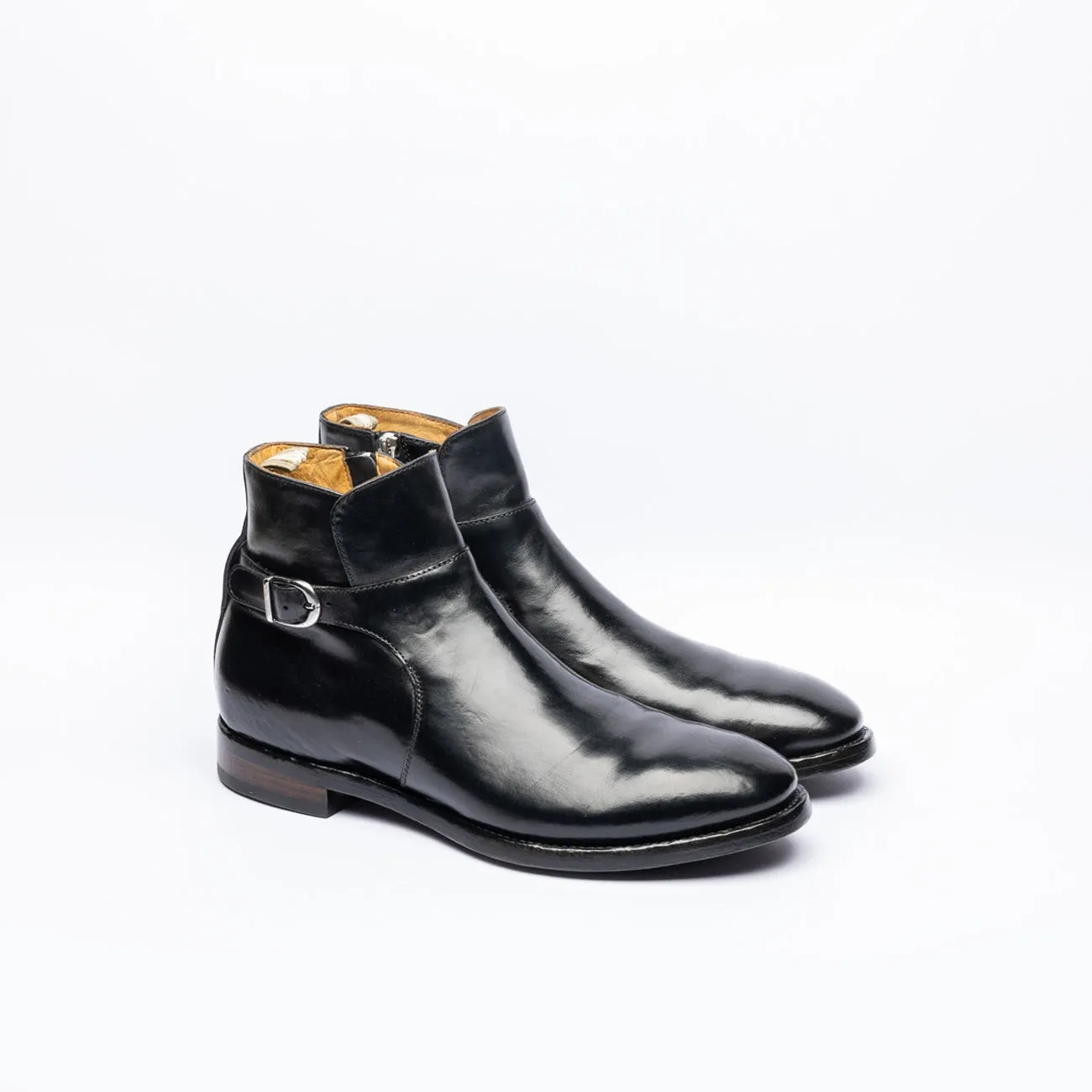 Officine Creative Officine Creative Providence 016 single buckle ankle boot in black leather