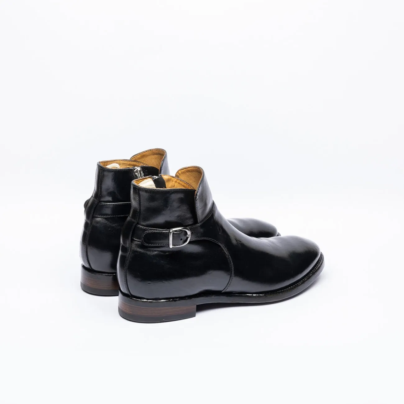 Officine Creative Officine Creative Providence 016 single buckle ankle boot in black leather