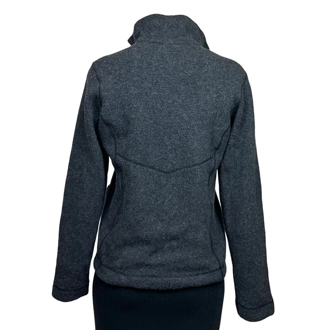 Outdoor Research Women Gray Fleece Wool Long Sleeve Half Zip Pullover Jacket S