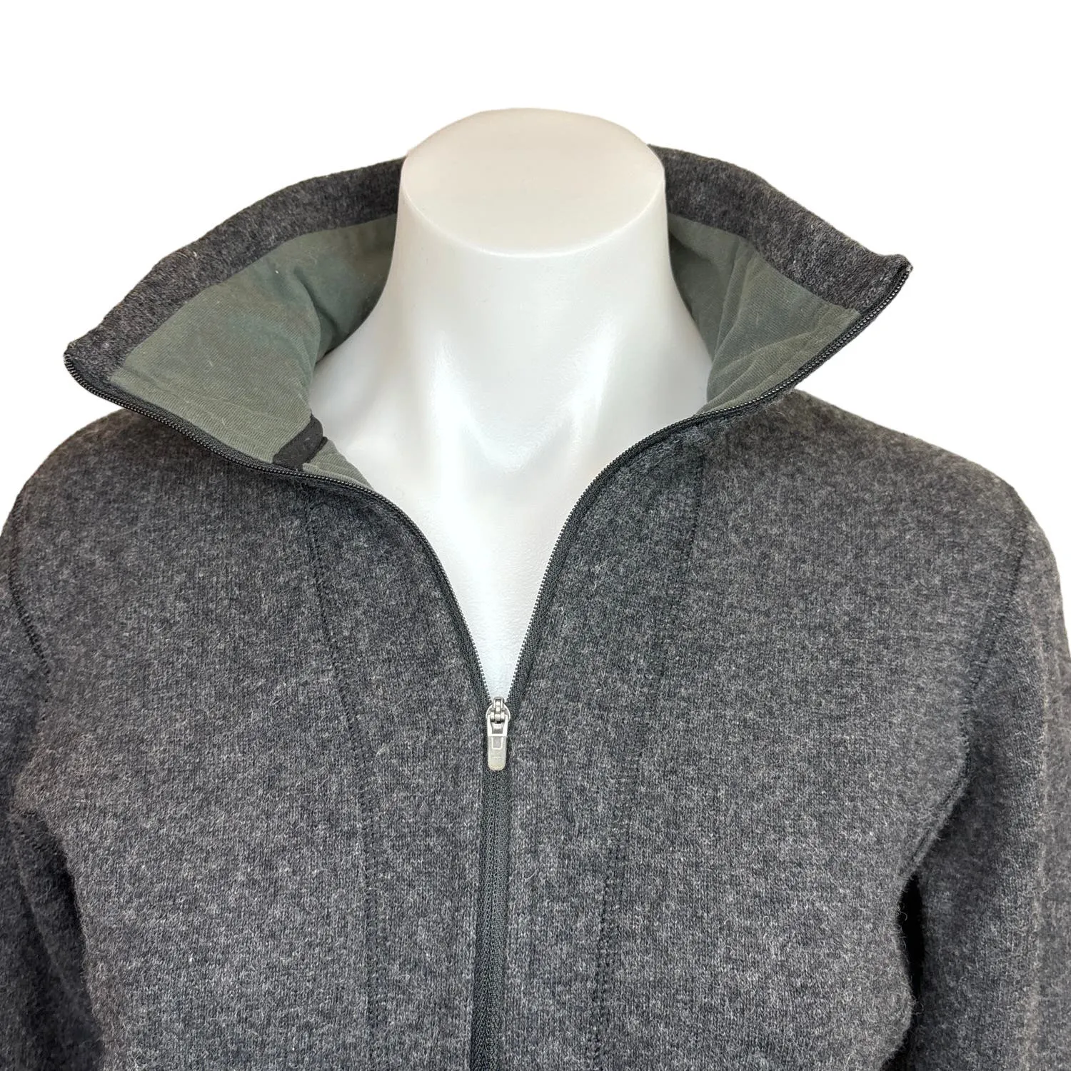 Outdoor Research Women Gray Fleece Wool Long Sleeve Half Zip Pullover Jacket S