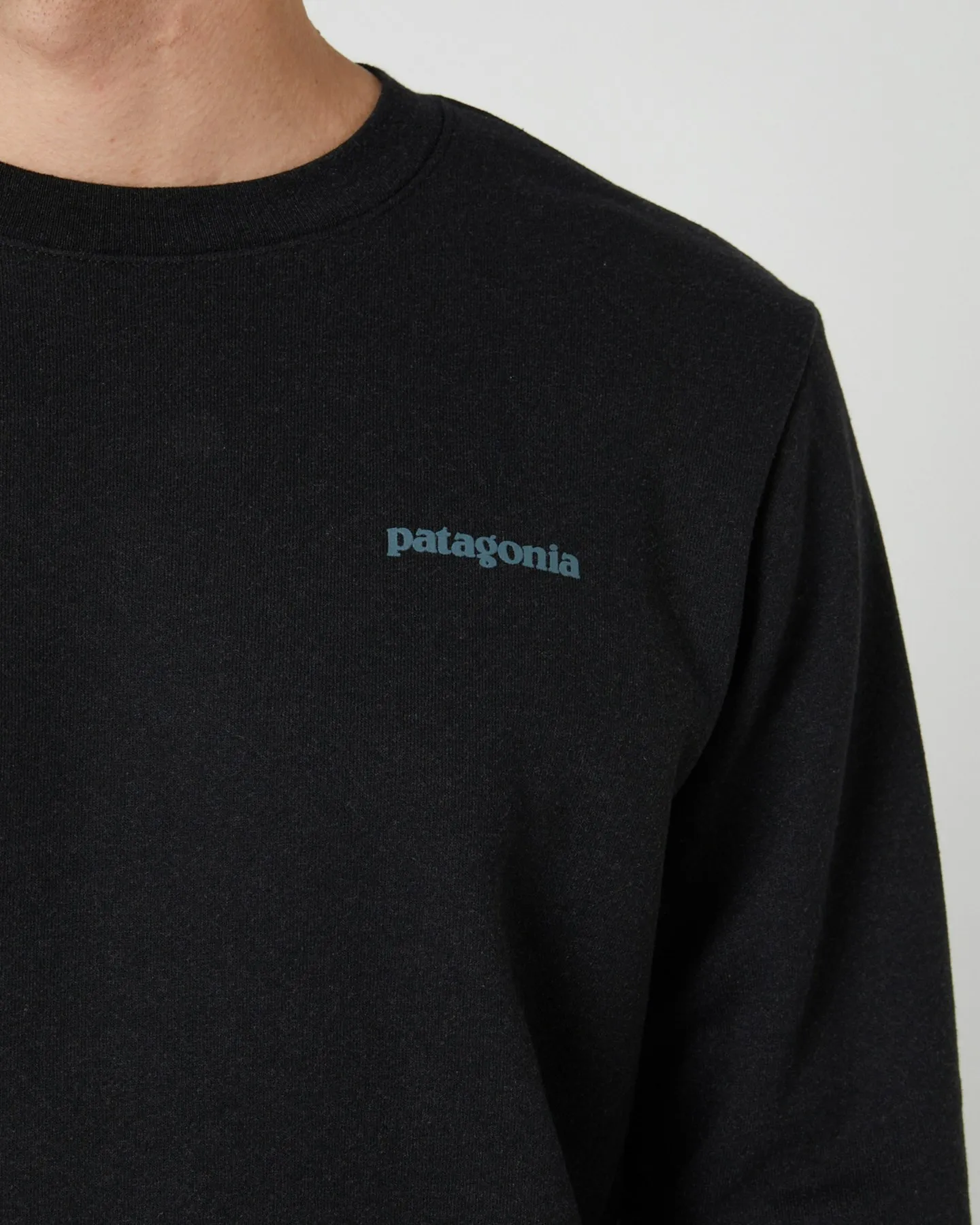 Patagonia Fitz Roy Icon Uprisal Crew Sweatshirt - Ink Black | SurfStitch