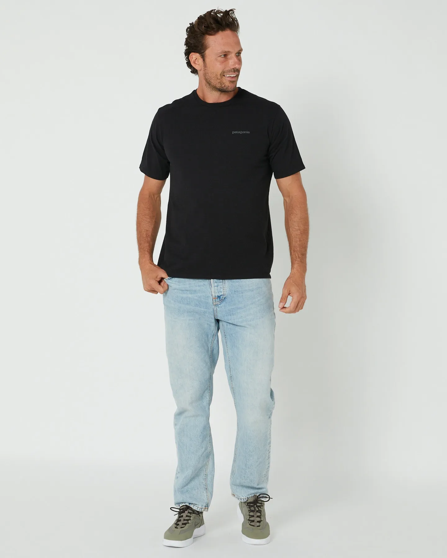 Patagonia Men's Flying Fish Responsibili-Tee - Black | SurfStitch