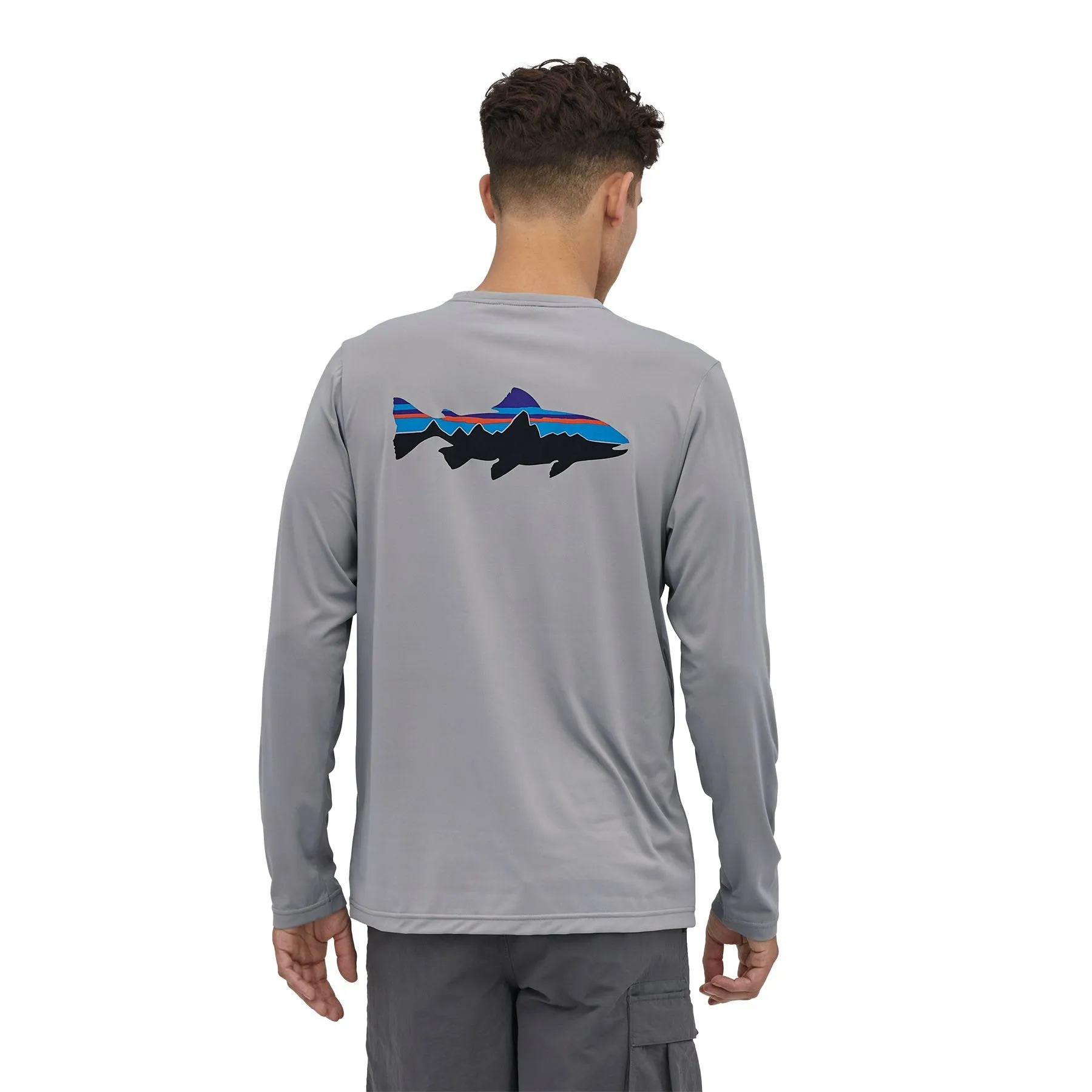 Patagonia Men's Long-Sleeved Capilene Cool Daily Fish Graphic Shirt