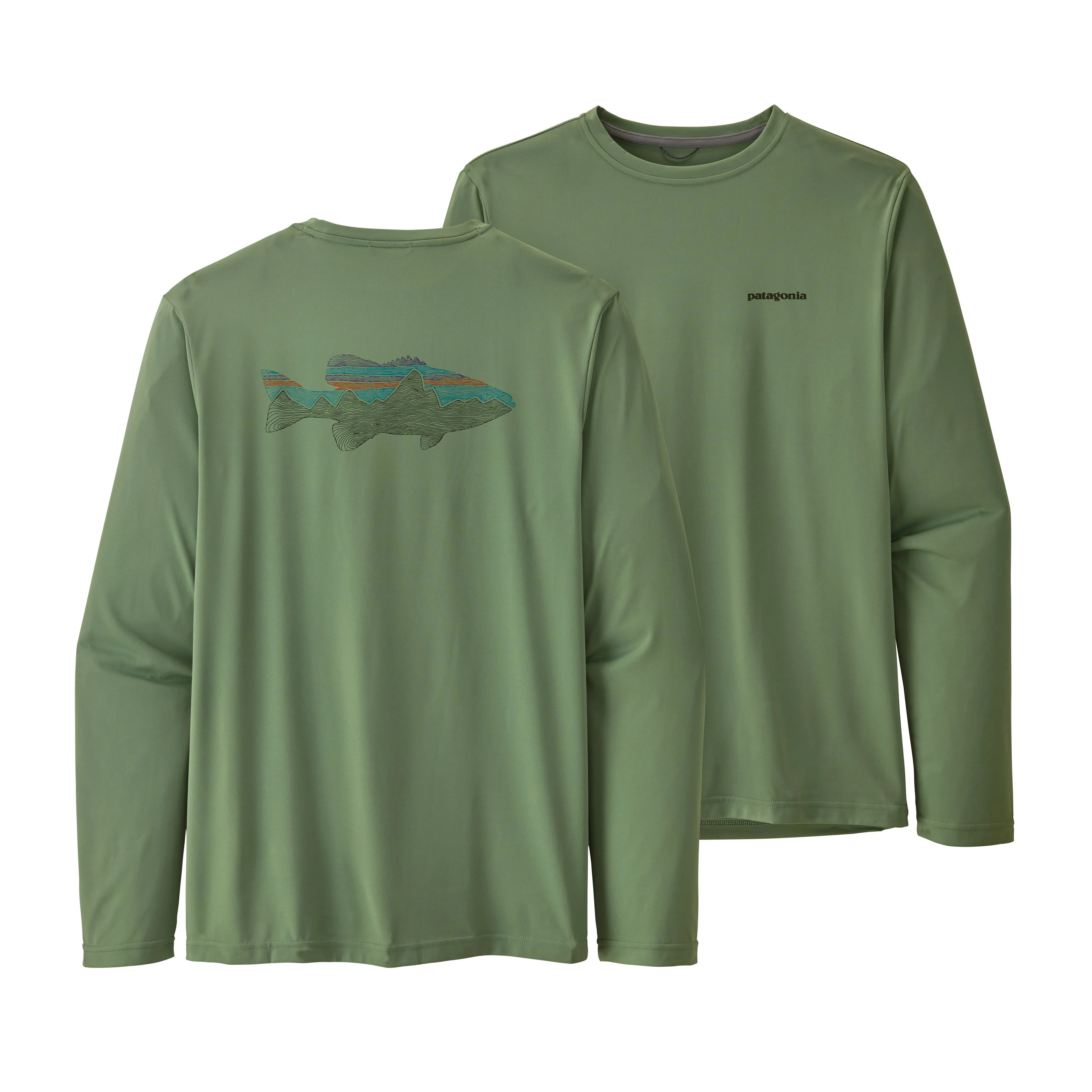 Patagonia Men's Long-Sleeved Capilene Cool Daily Fish Graphic Shirt