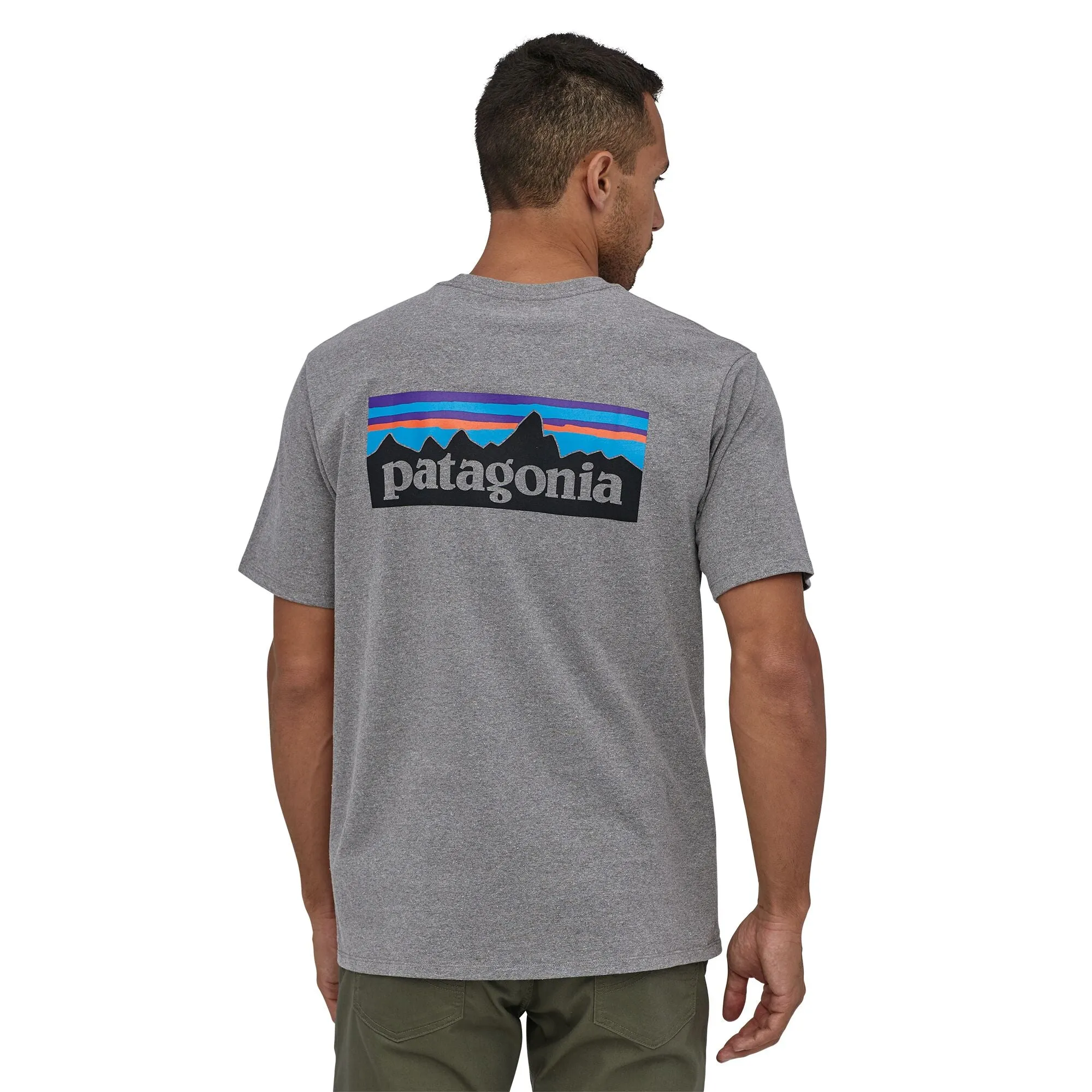 Patagonia - M's P-6 Logo Responsibili-Tee - Gravel Heather