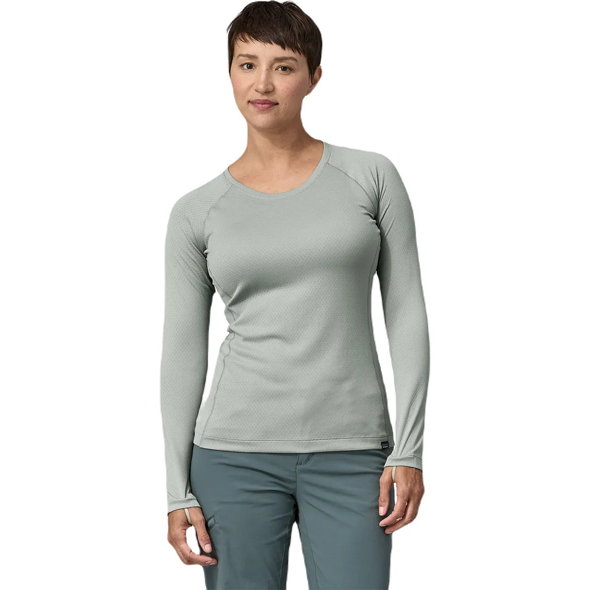 Patagonia Women's Sleet Green Capilene Midweight Crew