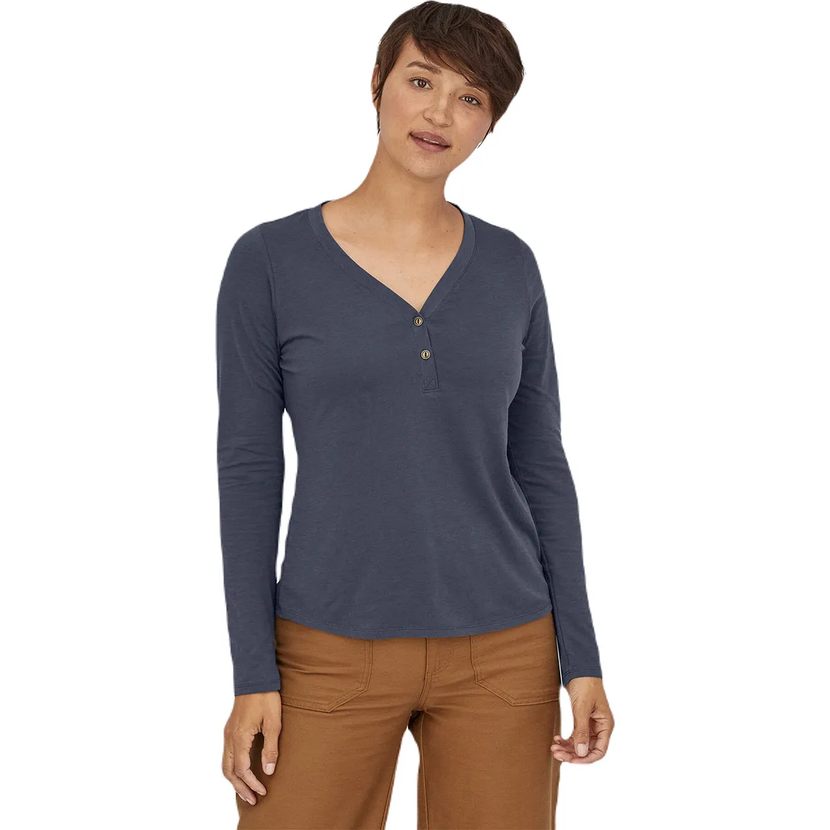 Patagonia Women's Smolder Blue Mainstay Henley