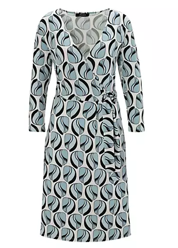 Printed Side Tie Wrap Jersey Dress by Aniston | Look Again