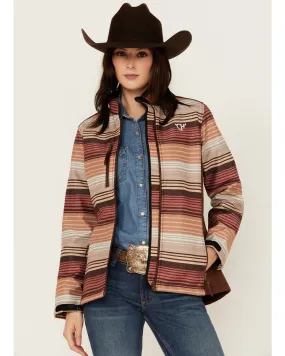 Product Name:  Cowgirl Hardware Women's Desert Serape Striped Softshell Jacket